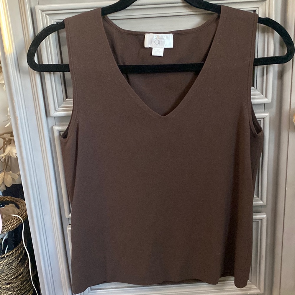 COPY - Brown V Neck Tank Top